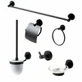 Made-To-Order 6 Piece Black Matte Bath Accessory Set MA2750736